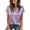 Purple, variant on Wenini Women's Satin V Neck Short Sleeve Blouse Elegant Casual Loose Flowy Curved Hem Lightweight Summer Top, Beige XL