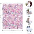thumbnail image 4 of Pink Unicorns Flamingos Pattern Blanket,Comfortable Soft Lamb Wool Throw Blanket,All Season,Warm Lightweight Blankets for Sofa Bed Couch Living Room Chair,30"x40", 4 of 4