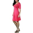 thumbnail image 4 of 24/7 Comfort Apparel Women's 3/4 Sleeve Dress, 4 of 4