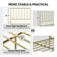 thumbnail image 5 of KTENME Queen Bed Frame Metal Platform Bed with Headboard, 14 Inches Metal Mattress Foundation for Storage, No Box Spring Needed, Easy Assembly, Gold, 5 of 8