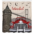 thumbnail image 3 of Ambesonne Istanbul Shower Curtain, Vintage City Scenery, 69"Wx70"L, Multicolor, 3 of 3