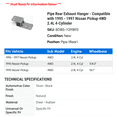 thumbnail image 2 of Line Rear Exhaust Hanger - Compatible with 1995 - 1997 Nissan Pickup 4WD 2.4L 4-Cylinder 1996, 2 of 2