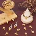 thumbnail image 4 of 100 minicuentas de madera a granel, cruces de madera de bolsillo, rosarios de Pascua, crucifijos colgantes para hacer joyas, adornos colgantes, recuerdos de fiesta., 4 of 9