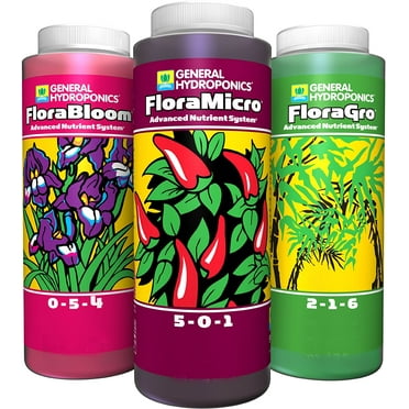 GH General Hydroponics Flora Series: FloraGro, FloraBloom, FloraMicro 16oz