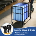 thumbnail image 2 of Floor-Standing Black Yoga Mat Storage Cart+Metal Basket with Wheels, Home Gym Workout Equipment for Foam Roller Dumbbells Kettlebells Yoga Studio Fitness Classes, 2 of 4