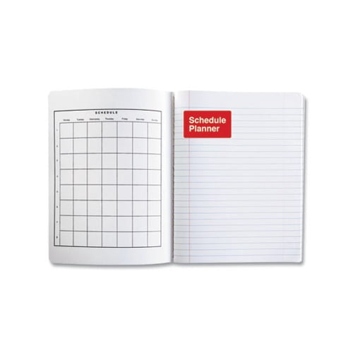 Composition Book Wide/Legal Rule, Black Marble Cover, 9.75 x 7.5, 100 Sheets, 6/Pack