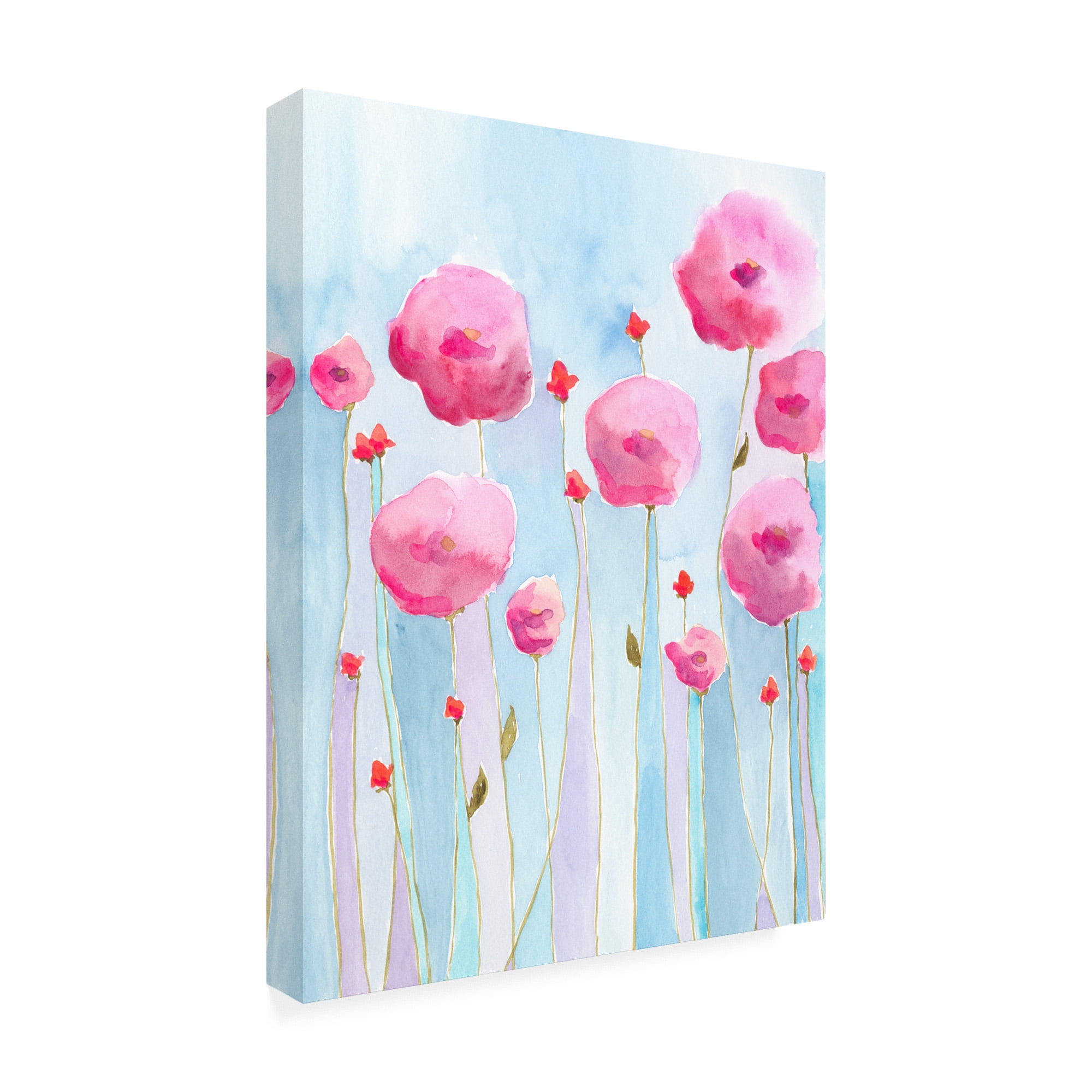 Trademark Fine Art 'Pink Florets I' Canvas Art by Regina Moore