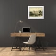thumbnail image 3 of Allom, T. 32x26 White Modern Wood Framed Museum Art Print Titled - Garden- front of Luxembourg, Paris, 3 of 4