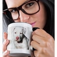 thumbnail image 2 of 3drose, American Staffordshire Terrier Pit Bull Puppy Watercolor, 11oz Two-tone Black Mug, 2 of 6