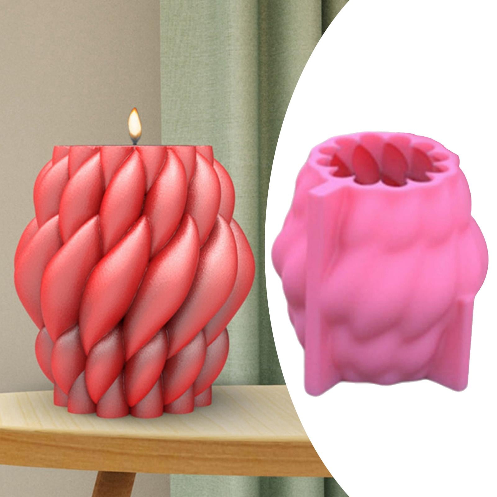 FVDPWYE Geometric Pillar Candle Mold Scented Candle Making Resin Plaster Mould Wax Molds