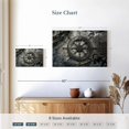 thumbnail image 4 of Elephant Stock Vintage Ship Wheel Wall Art - Horizontal Canvas Wall Art - Living Room Wall Decor - Nautical Canvas - Gray And Blue Decor - 12" x 8", 4 of 8