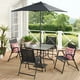 thumbnail image 2 of Mainstays Albany Lane 6-Piece Outdoor Patio Dining Set, Black rattan furniture  rattan  outdoor sofa My Lux Decor Round, 2 of 11