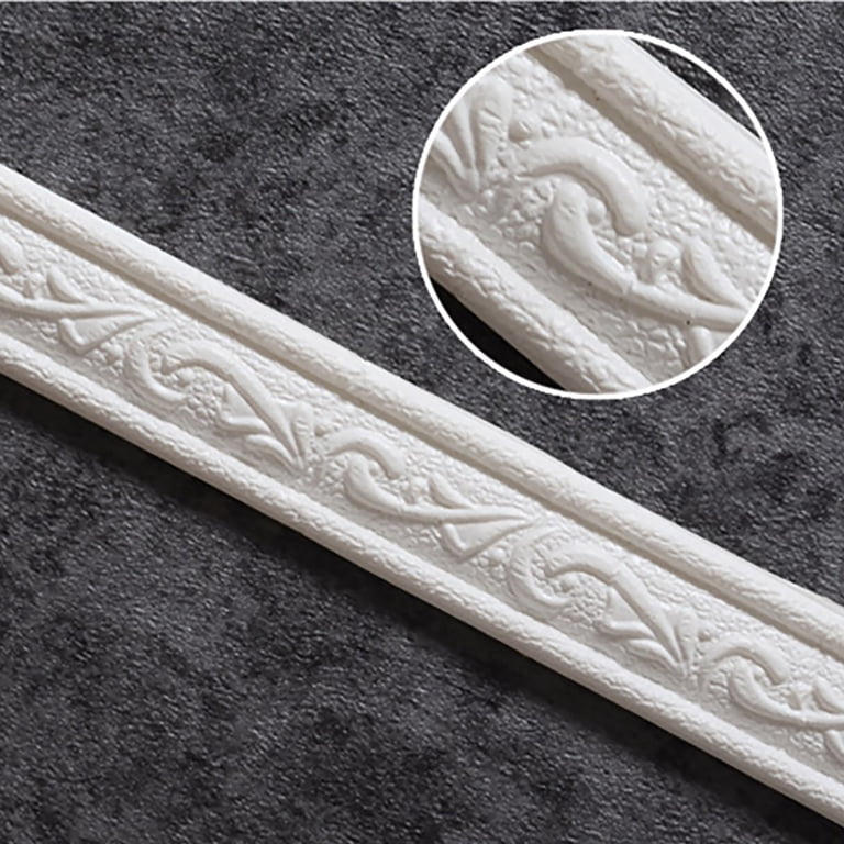90.55 x 1.77 inch Peel and Stick Crown Molding, Self-Adhesive Flexible ...