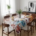thumbnail image 6 of Orange Blue Pumpkin Fall Table Cloth Waterproof Tablecloths, Thanksgiving Maple Leaf Vintage Tablecloth Dining Table Cover for Kitchen Party Tabletop Outdoor, Rectangle Tablecloth 60x102 Inch, 6 of 9