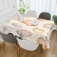 thumbnail image 2 of Yayeee Tablecloths 54" x 54" Rectangle Wrinkle Resistant Party Table Cover, Beige Seashell, 2 of 8