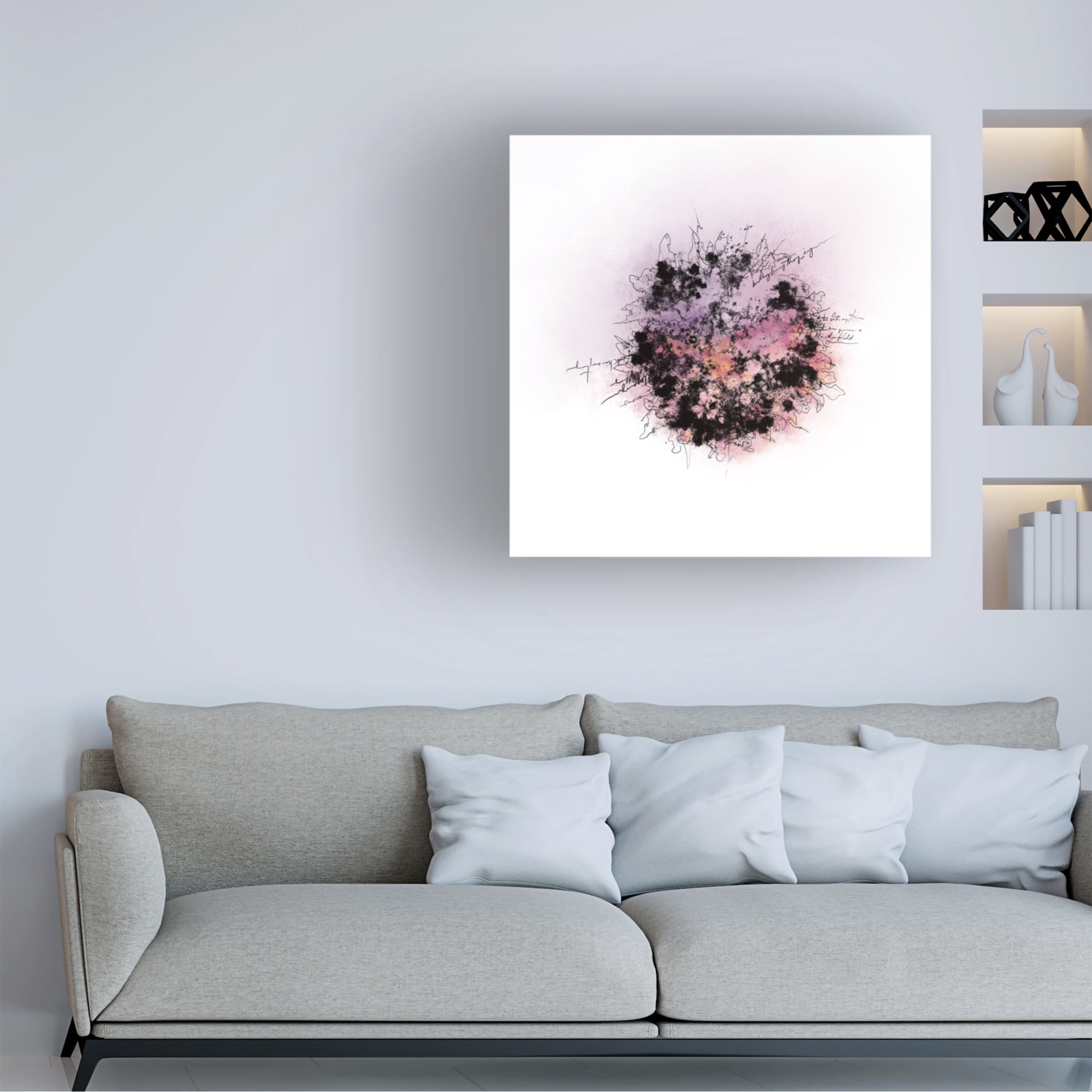 Canvas Wall Art - Hanna Bruer 'Fortunate' Wall Art for Living Room, Bedroom, or Office Décor by Trademark Fine Art - 18 x 18 Inches