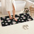 thumbnail image 4 of Pioneer Flower Floral Print Pattern Bathroom Rugs Mat, Non Slip Microfiber Bathroom Rug with Rubber Backing, Soft Mats for Bathroom Floor Tub Shower, 24"x60", 4 of 5