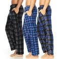thumbnail image 7 of DARESAY Men’s 3-Pack Microfleece Pajama Pants with Pockets & Drawstring – Soft Lounge & Sleep Pants, Up to 3XL, 7 of 7