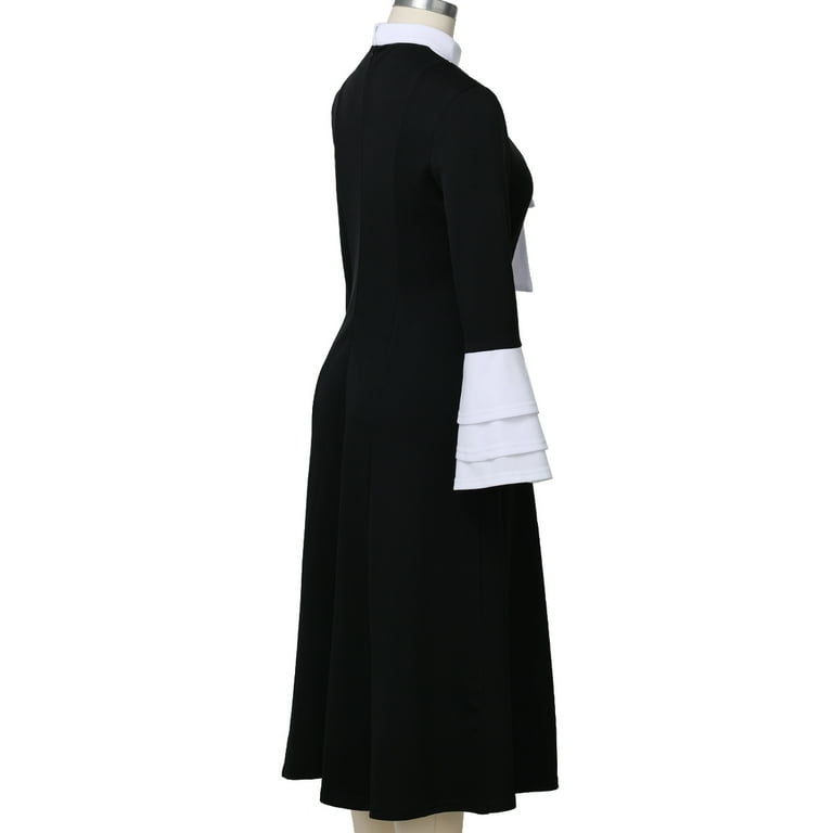 Church Priest Clergy Jurk voor Vrouwen Herfst/Winter A Line Lange Mouw