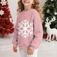 thumbnail image 4 of Lorytime Kids Sweatshirt for Christmas Unisex Snowflakes Shirt Crew Neck Long Sleeve Pullover Soft Tops Pink 2 Years, 4 of 7