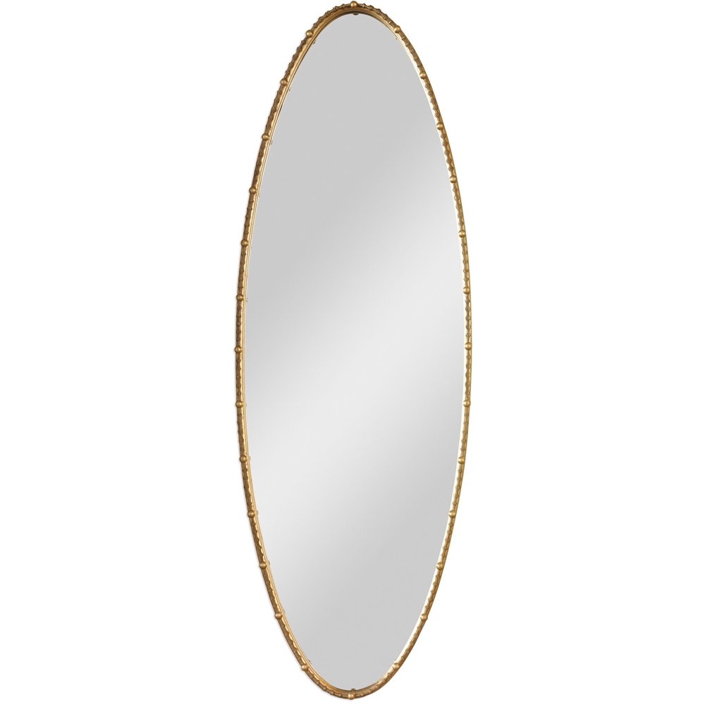 Uttermost 09402 Hadea 69" Tall Contemporary Slim Oval Beaded Frame Full Length Wall Mirror