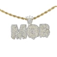 thumbnail image 2 of Midwest Jewellery 10K Gold Diamond Mob Pendant 3.00ctw Custom Diamond Pendant White and Yellow Gold, 2 of 5