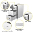 thumbnail image 5 of Accreate Outdoor Kitchen Drawers, Flush Mount Triple Access BBQ Drawers with Stainless Steel Handle, BBQ Island Drawers for Outdoor Kitchens or BBQ Island Patio Grill Station, 5 of 8