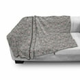 thumbnail image 2 of Zoo Soft Flannel Fleece Blanket, Childish Giraffes in Bowtie Posing Exotic Animals in Scandinavian Doodle, Cozy Plush for Indoor and Outdoor Use, 50" x 70", Dust Rose Charcoal Grey, by Ambesonne, 2 of 5
