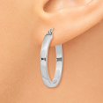 thumbnail image 3 of Real 14kt White Gold 2x3mm Rectangle Tube Hoop; for Adults and Teens; for Women and Men, 3 of 4