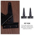 thumbnail image 2 of 2 Pcs T-hinge Fence Strap Shed Door Hinges Decorative Gate for Wooden Fences Heavy Duty Barn Gates Tee, 2 of 6