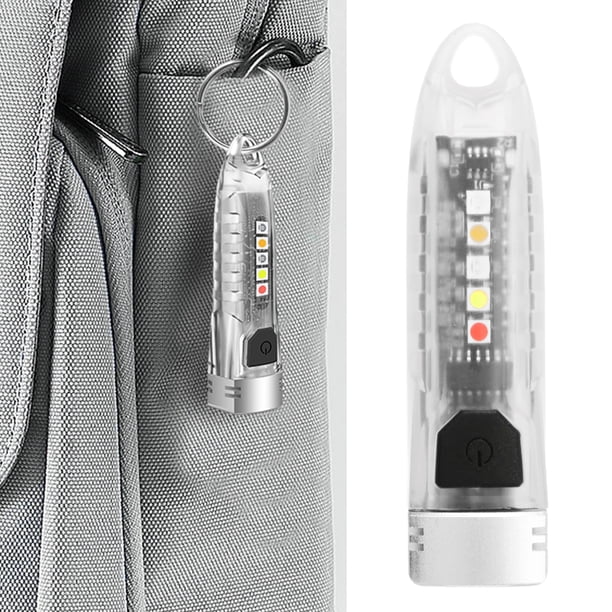 Mini Llavero Portátil Antorcha De Luz LED Recargable IPX6 Tipo C Pequeña Linterna Para Exteriores 400 LM Llavero De Bolsillo Compacto