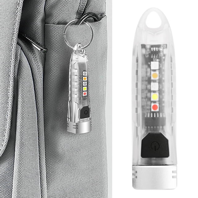 Mini Llavero Portátil Antorcha De Luz LED Recargable IPX6 Tipo C Pequeña Linterna Para Exteriores 400 LM Llavero De Bolsillo Compacto