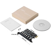 YEELIYA USB 3.0 PCIe Expansion Card 7-Port PCI Express USB Add in Card 5Gbps USB 3.0 PCI Express Expansion Card Internal USB3 Hub Converter for Desktop PC Windows XP 7/8/8.1 MAC OS 10.8.2