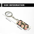 thumbnail image 4 of Naloa Rose Flowers Print Keyfob with Split Key Ring and Print Labels, Key Labels Key Chain Tags, Luggage Tags, Car Key Chain Ring Keyfob Gift, 4 of 7