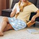 thumbnail image 5 of Balery Cute Goose On A Blue Sky Pantalones cortos de pijama de punto de algodón para hombre con cinturilla y bolsillos-Large, 5 of 6