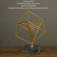 thumbnail image 3 of Abstract Metal Figurine, Iron And Marble Metal Geometric Statue  For Bedroom For Study Room, 3 of 8