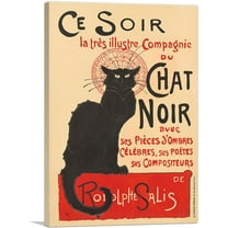 ARTCANVAS La tournee du Chat Noir 1896 Canvas Art Print by Theophile Steinlen - Size: 26" x 18" (1.50" Deep)