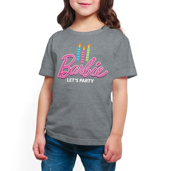 Barbie - Let's Party - Toddler And Youth Girls Short Sleeve Graphic T-Shirt