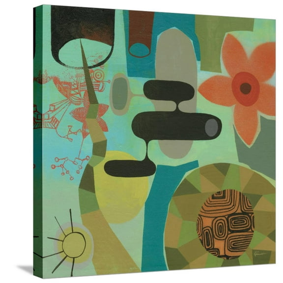 Art.com Mid Century Mood 2 Stretched Canvas Print Wall Art by Richard Faust, 24" x 24"