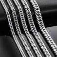 thumbnail image 1 of 4.8mm/5.8mm/6.6mm/7.5mm/9.2mm Stainless Steel Cuban Link Chains Classic Men Boy Curb Chunky Necklace 14 to 30 Inches, 1 of 5