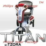 Tzora - Titan - Folding Lightweight Scooter - 3-Wheel - Red - PHILLIPS POWER PACKAGE TM - $500 VALUE