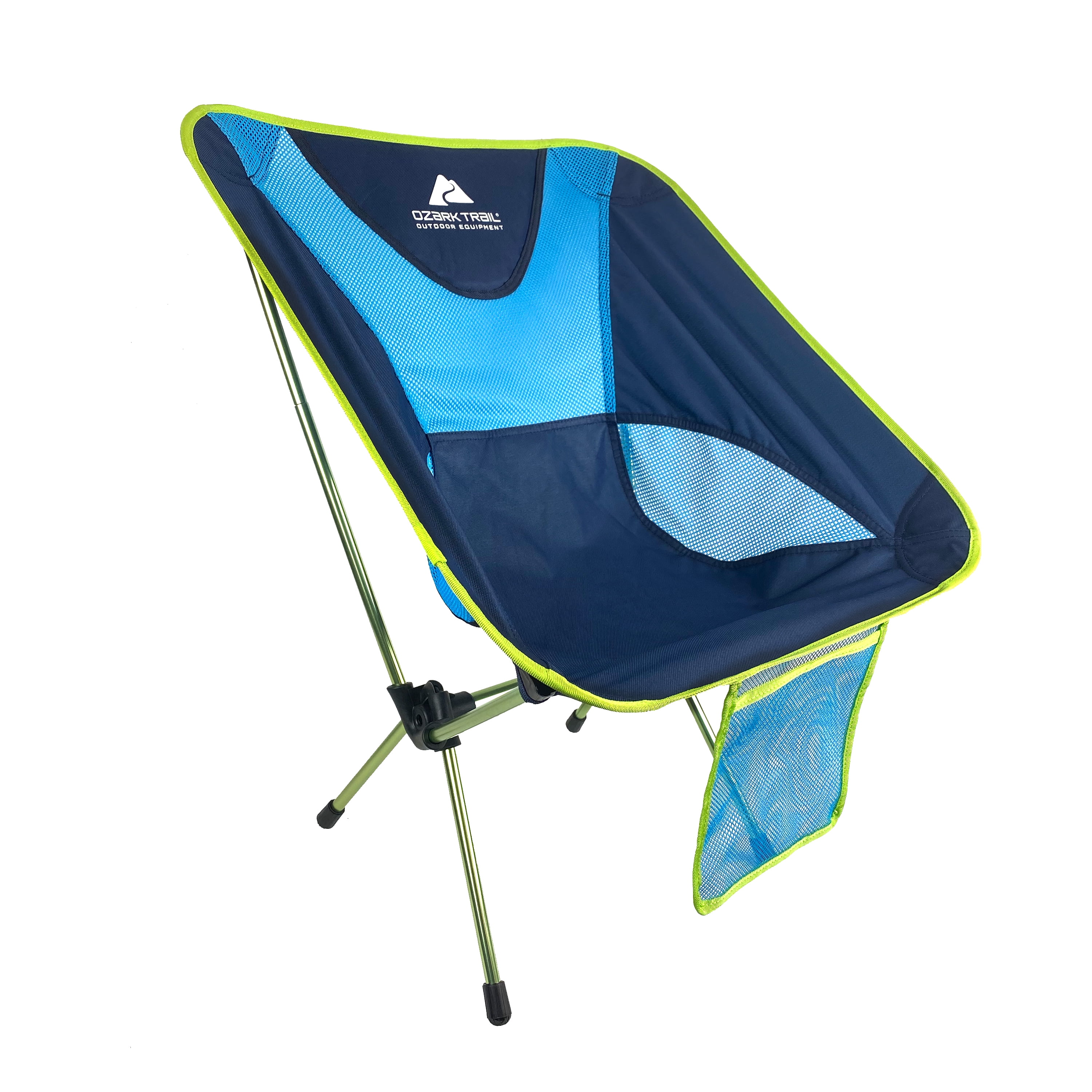 Ozark Trail Lightweight Aluminum Backpacking Camping Chair for Outdoor, Blue