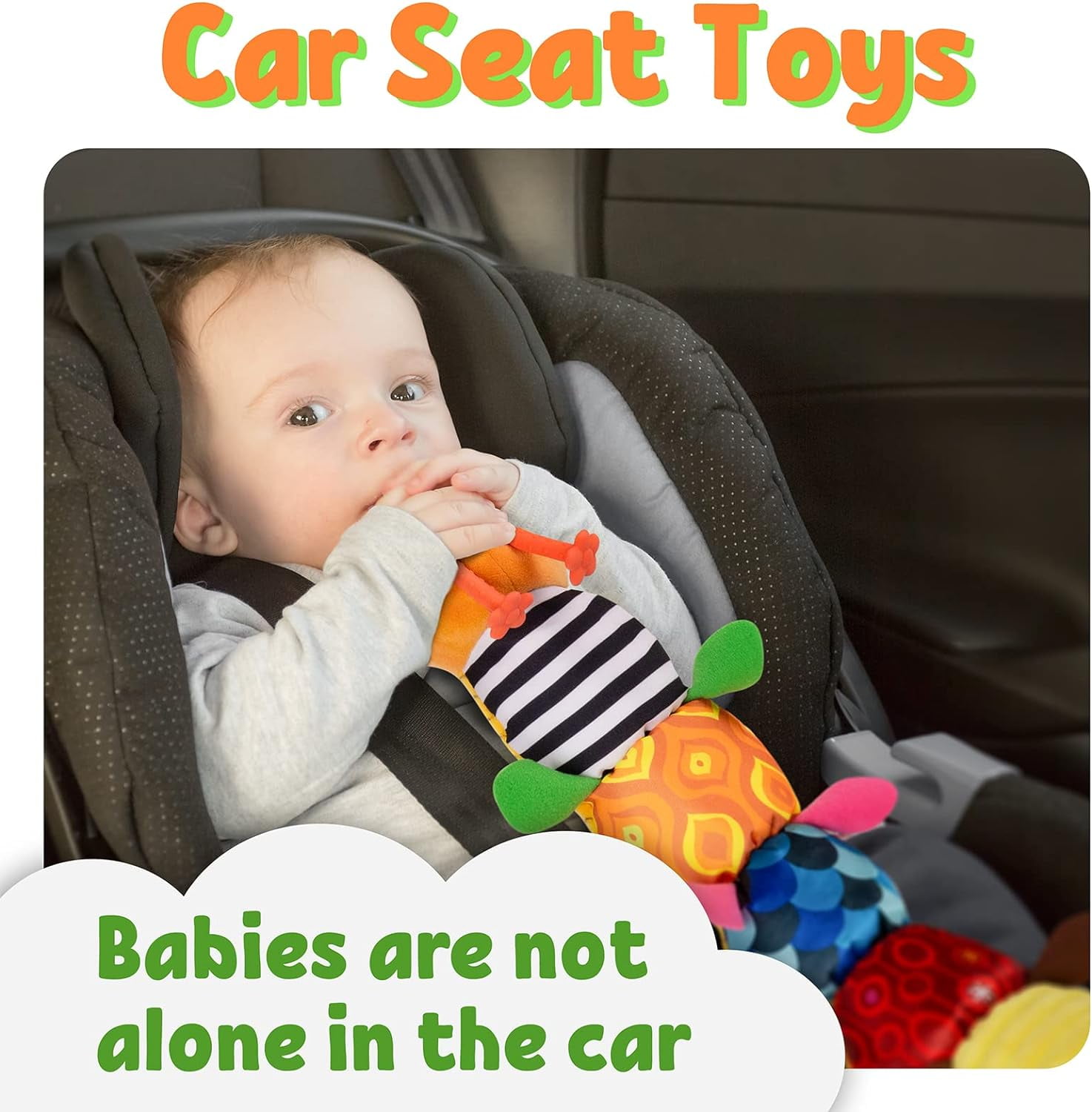 BTEPSGA Baby Toys Musical Caterpillar,Infant Toys Stuffed Animal Toys with Ruler Design and Ring Bell,Baby Teething Toys for Tummy Time Newborn Boys Girls 0 3 6 12 Months