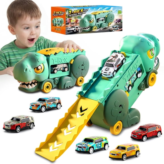 Dinosaur Carrier Truck Toys for 3 4 5 6 Years Old Boys, Dinosaur Truck for Boys Toys 3-5, Birthday Gifts Toys for Boys 3-6 Years