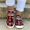 thumbnail image 4 of Dakaela Canvas Walking Shoes for Women Fashion Pumpkin Print Sport Running Tennis Slip on Sneakers, 4 of 7