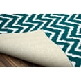 thumbnail image 3 of Mainstays Distressed Zig Zag Teal/White Indoor Area Rug, 45" x 66", 3 of 6