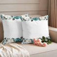 thumbnail image 2 of Spring Flower Pillow Covers 2 Pack Watercolors White Blue Wildflowers Green Leaves Pillowcase Waterproof Outdoor Throw Pillow Cover for Patio Garden Square Cushion 20”x20”, 2 of 9