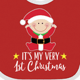 thumbnail image 4 of Inktastic Babys 1st Christmas Santa Claus Boys or Girls Baby Bib, 4 of 4