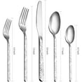 thumbnail image 2 of Fashionwu Silverware Set, 20 Piece Stainless Steel Flatware Set, Cutlery Set for Home Kitchen, Service for 4 Tableware Include Knife/Fork/Spoon, Mirror Polished & Dishwasher Safe, 2 of 8