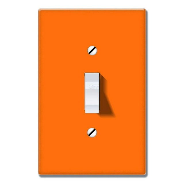 WIRESTER Interrupteur à Bascule Simple Plaque/couvercle de Plaque Murale - Orange Uni